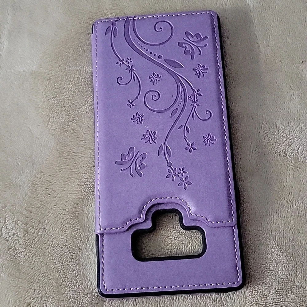 Set of 3 Faux Leather Wallet Phone Cases Compatible with Samsung Galaxy Note 9